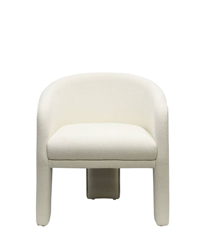 MARINO TUB CHAIR - WHITE FABRIC
