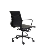 AREO - REPLICA EAMES MEDIUM BACK CHAIR - MATT BLACK ALUMINIUM