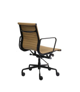 AREO - REPLICA EAMES MEDIUM BACK CHAIR - MATT BLACK ALUMINIUM