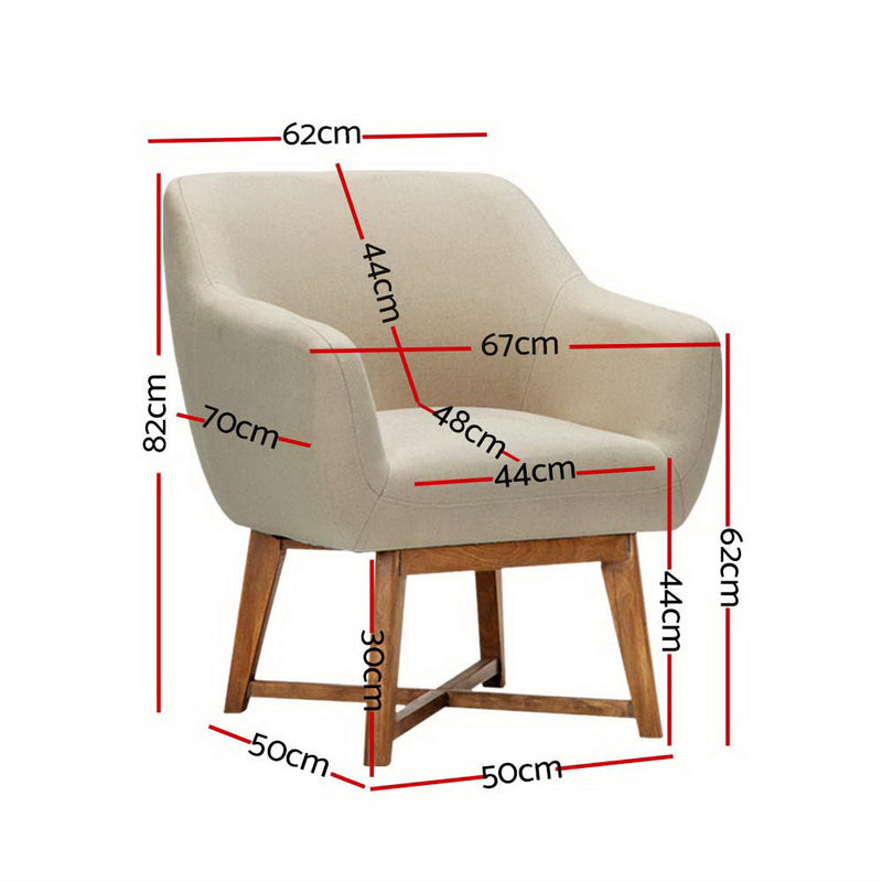 Aston Tub Accent Chair - Beige
