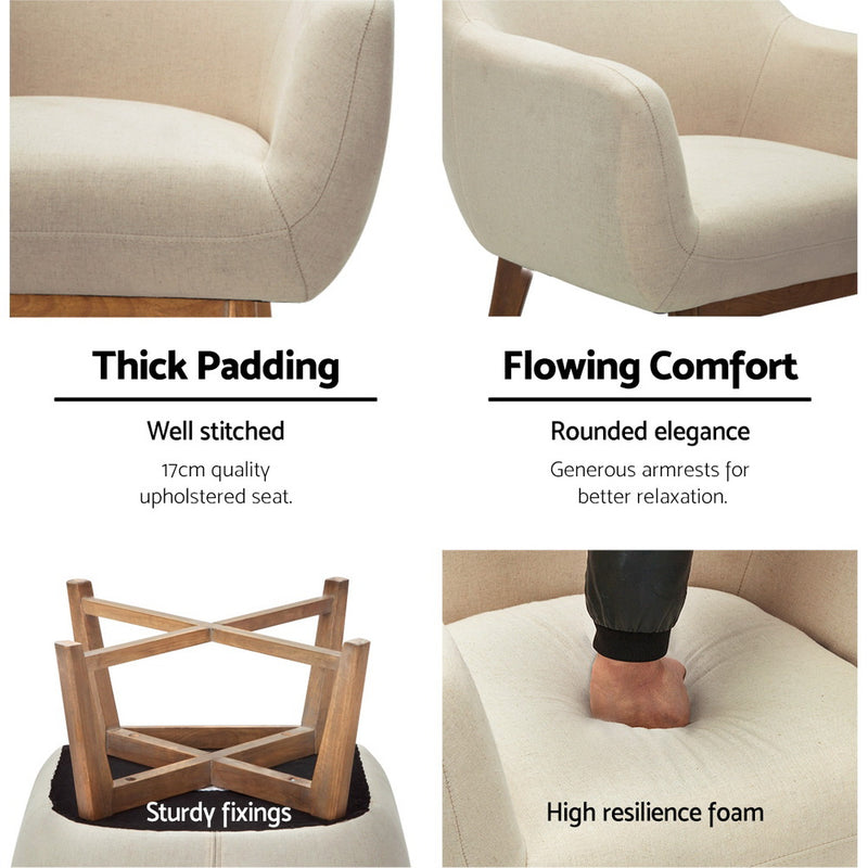 Aston Tub Accent Chair - Beige