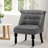 LORRAINE Fabric Occasional Accent Chair - Grey