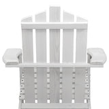 Sun Lounge Outdoor Beach Chairs Wooden Adirondack Patio - White