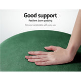 Artiss Ottoman Round Velvet Foot Stool Foot Rest Pouffe Padded Seat Pouf Green