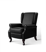 ALFRED Recliner Chair Luxury Lounge Armchair Single Sofa Couch PU Leather Black