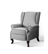 ALFRED Recliner Chair Luxury Lounge Armchair Single Sofa Couch Fabric Grey