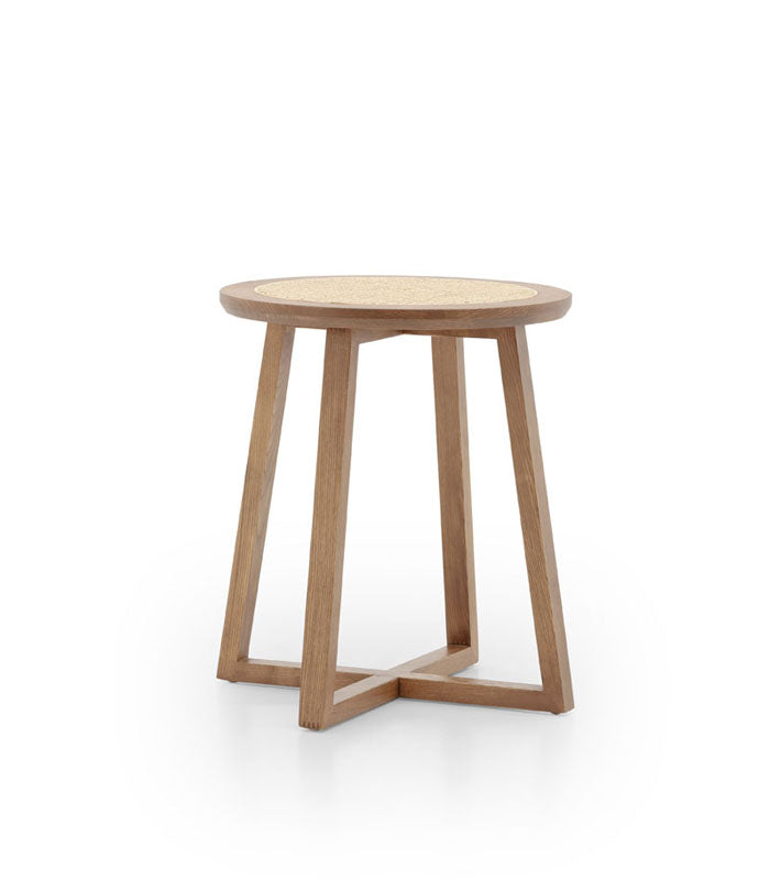WINGO - RATTAN SIDE TABLE - BLACK