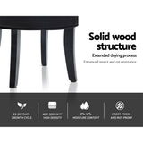ABELLA Velvet Vanity Stool Backrest Stools Dressing Table Chair Makeup Bedroom Black