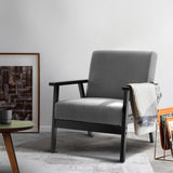 SKANE Fabric Dining Armchair - Black & Grey