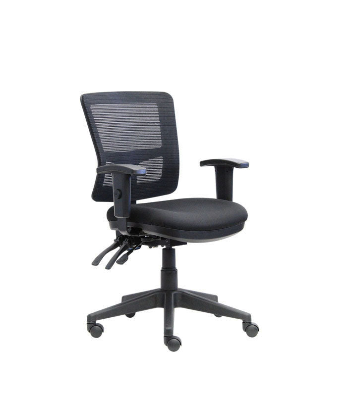 YARRA ERGONOMIC OFFICE MESH CHAIR - HEAVY DUTY OPERATOR ARM CHAIR