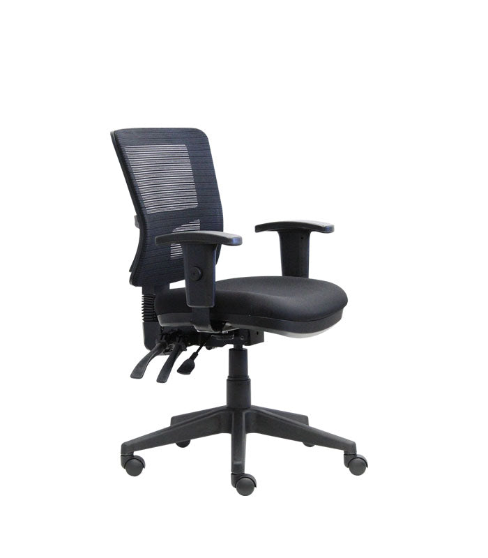 YARRA ERGONOMIC OFFICE MESH CHAIR - HEAVY DUTY OPERATOR ARM CHAIR