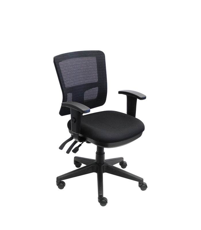 YARRA ERGONOMIC OFFICE MESH CHAIR - HEAVY DUTY OPERATOR ARM CHAIR