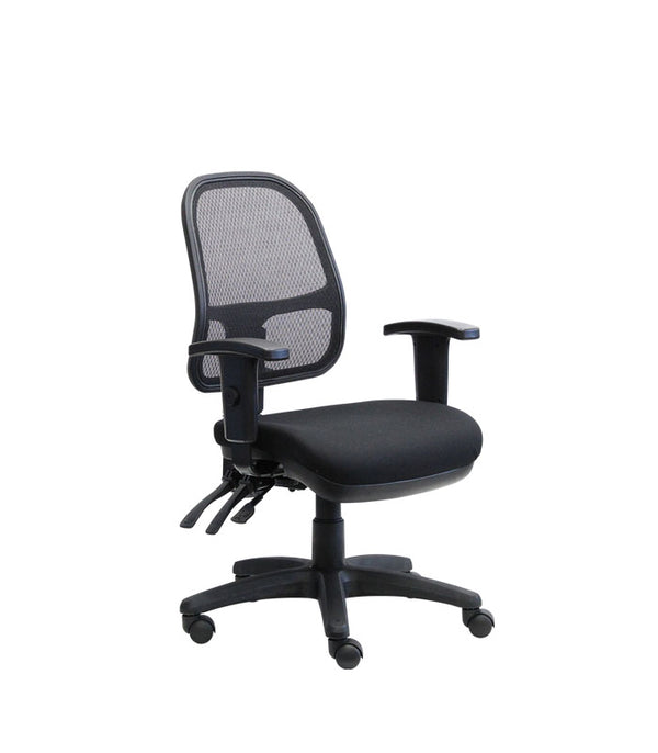 YURI ERGONOMIC OFFICE MESH CHAIR - HEAVY DUTY OPERATOR ARM CHAIR